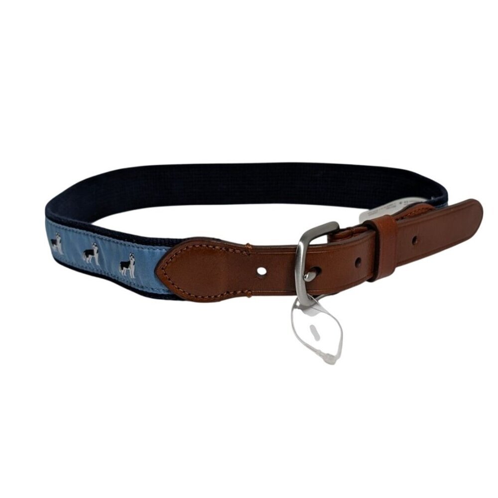 J Crew Crewcuts Boys Critter Belt Husky Dog Print Medium